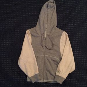 Stella McCartney for Adidas grey and cream hoodie